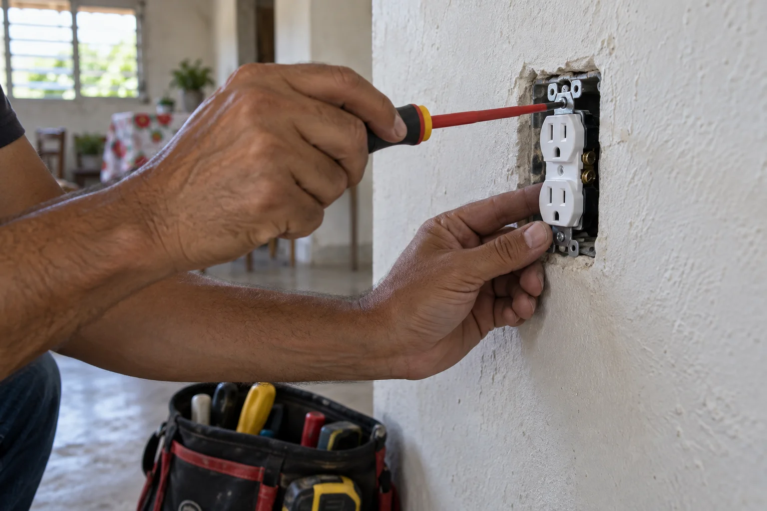 Electrical receptacle installation